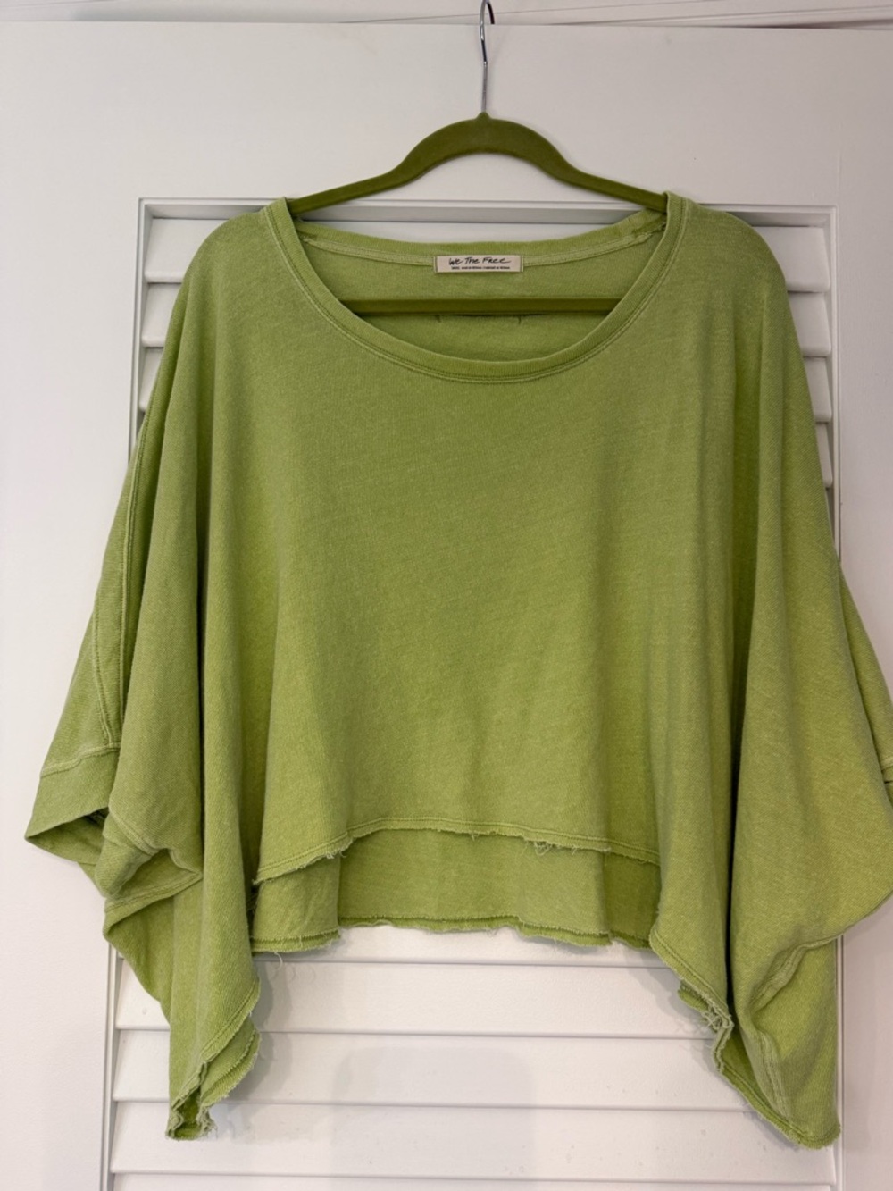 We The Free CC Lime Green Oversized Cropped Tee